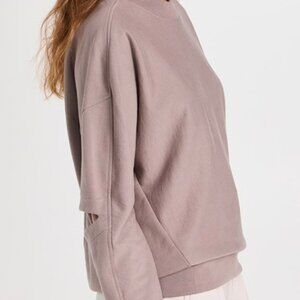 Tibi Cocoon Crew Neck Sweatshirt  Cocoon Crew Neck Sweatshirt - Cement